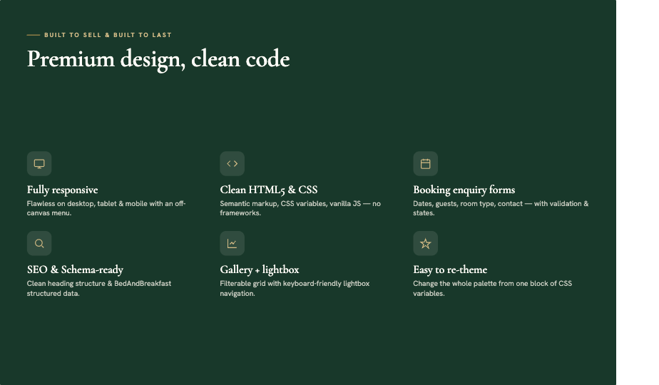 Emerald Stay — premium design and clean HTML5 code
