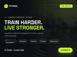 FitForge — Fitness & Personal Trainer Template