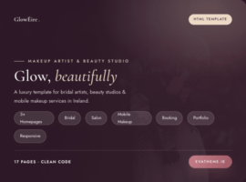 GlowÉire – Makeup Artist & Beauty Studio Template
